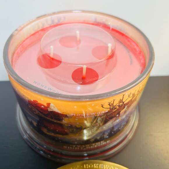HomeWorx by Slatkin Twas the Night Before 4-Wick 18oz Candle NEW - Picture 3 of 4